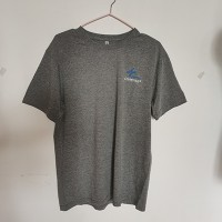 80棉20滌出口庫存麻灰圓領(lǐng)大碼T恤衫