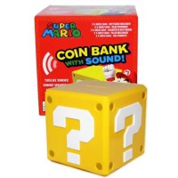 正版馬里奧神秘寶箱存錢罐，超級問號發聲儲錢罐，創意卡通擺件